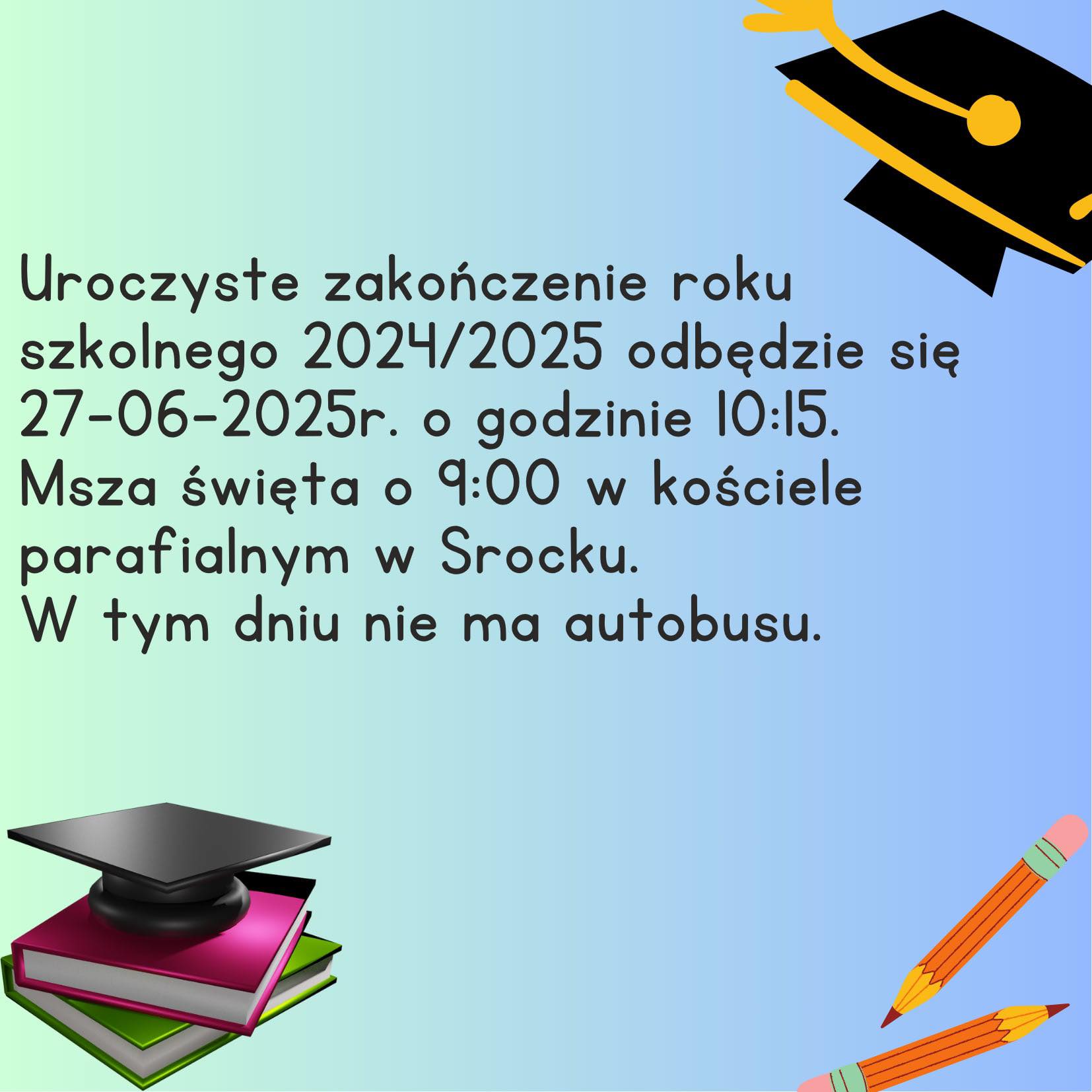 Zakończenie roku szkolnego